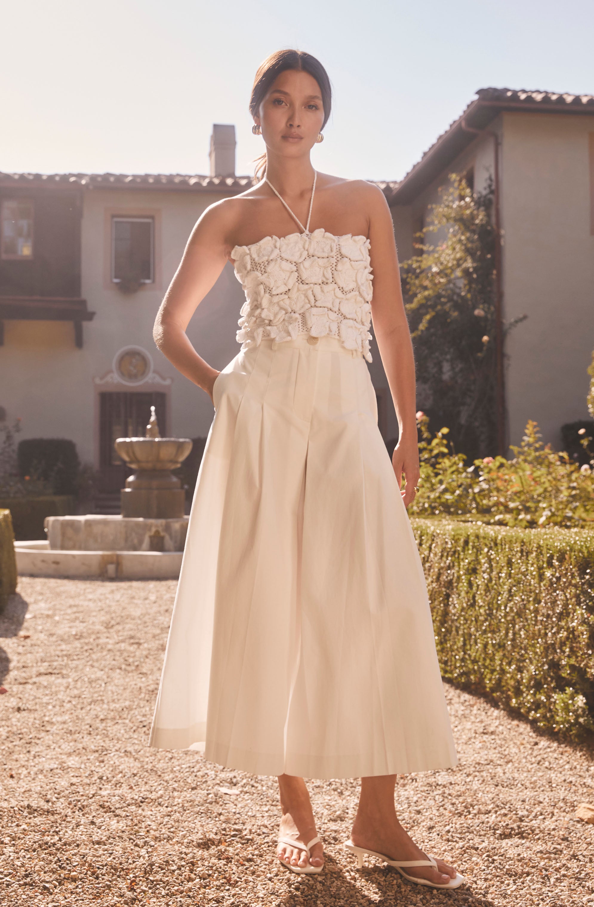 Rowen Pleated Culotte Pants