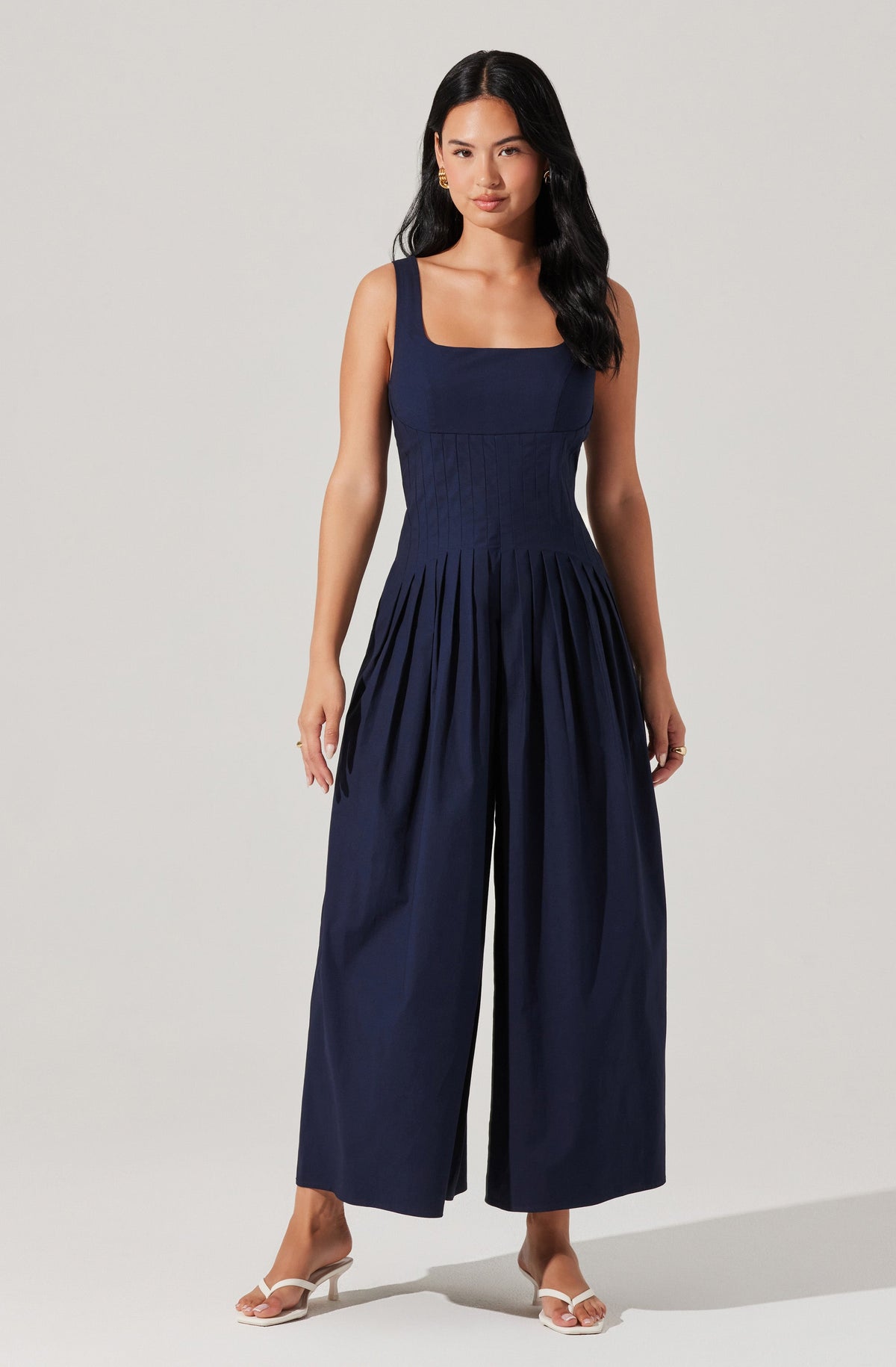 Aeryn Pleated Wide Leg Jumpsuit