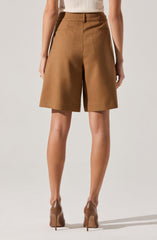 Quillie Pleated Tailored Bermuda Shorts