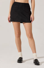 Laudine Faux Suede Mini Skirt