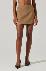 Laudine Wool Blend Mini Skirt