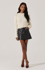 Ezra Faux Leather Mini Skirt
