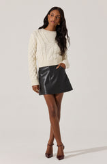 Ezra Faux Leather Mini Skirt