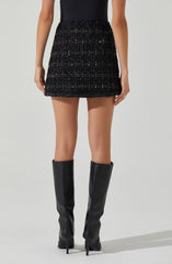 Mavey Tweed Mini Skirt