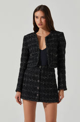 Mavey Tweed Mini Skirt