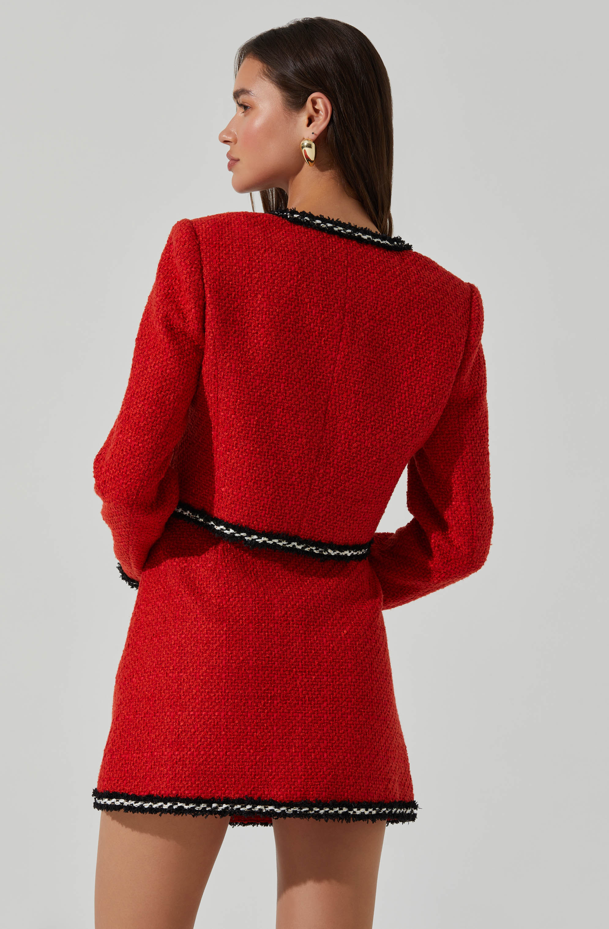 Mavey Tweed Mini Skirt