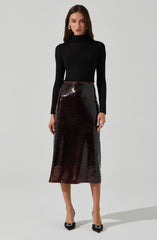 Dova Sequin Midi Skirt