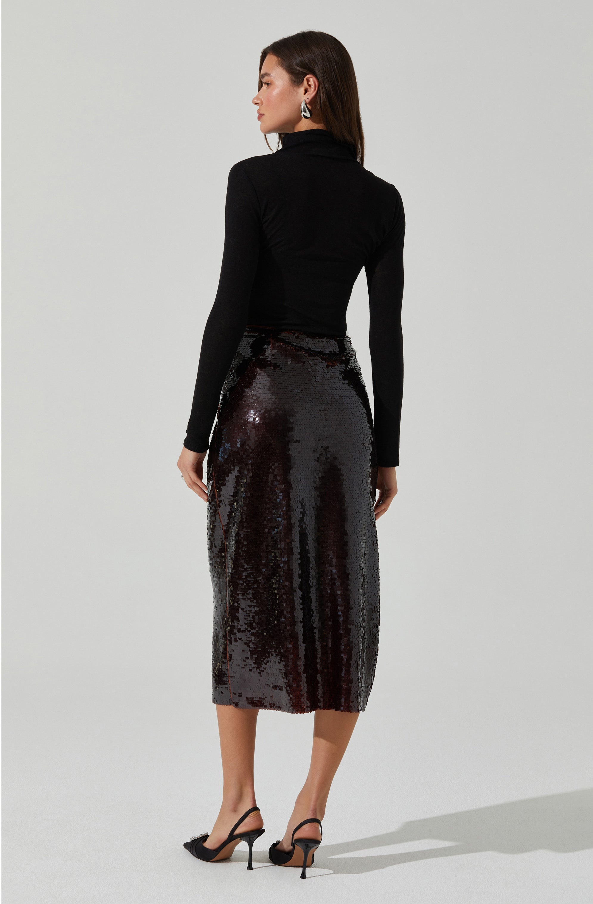 Dova Sequin Midi Skirt