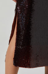 Dova Sequin Midi Skirt