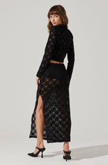 Roux Sequin Lace Maxi Skirt