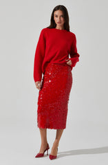 Amos Sequin Midi Skirt
