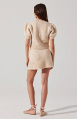 Joly Pearl Embellished Mini Skirt