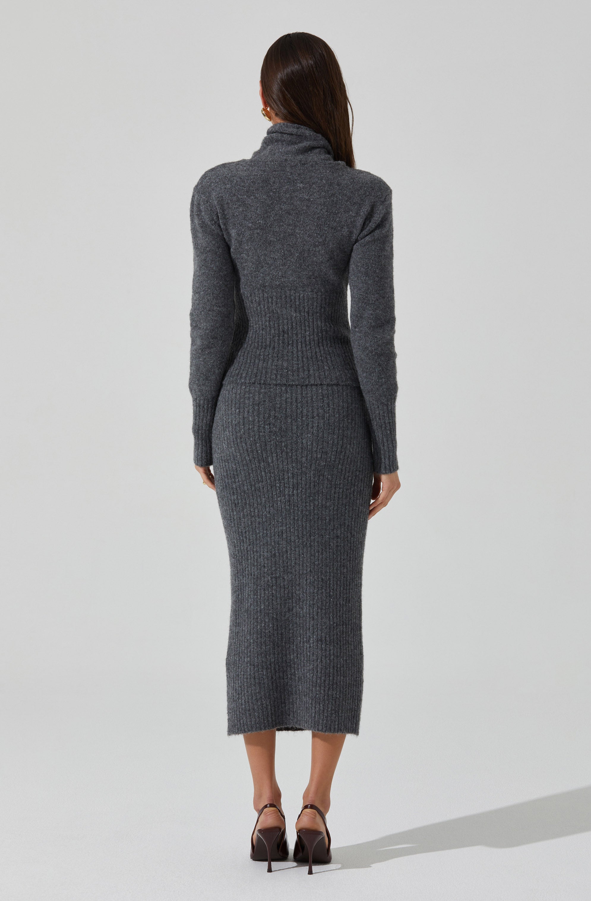 Neve Ribbed Sweater Midi Skirt