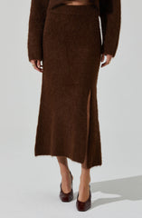 Sinisa Brushed Wool Midi Skirt