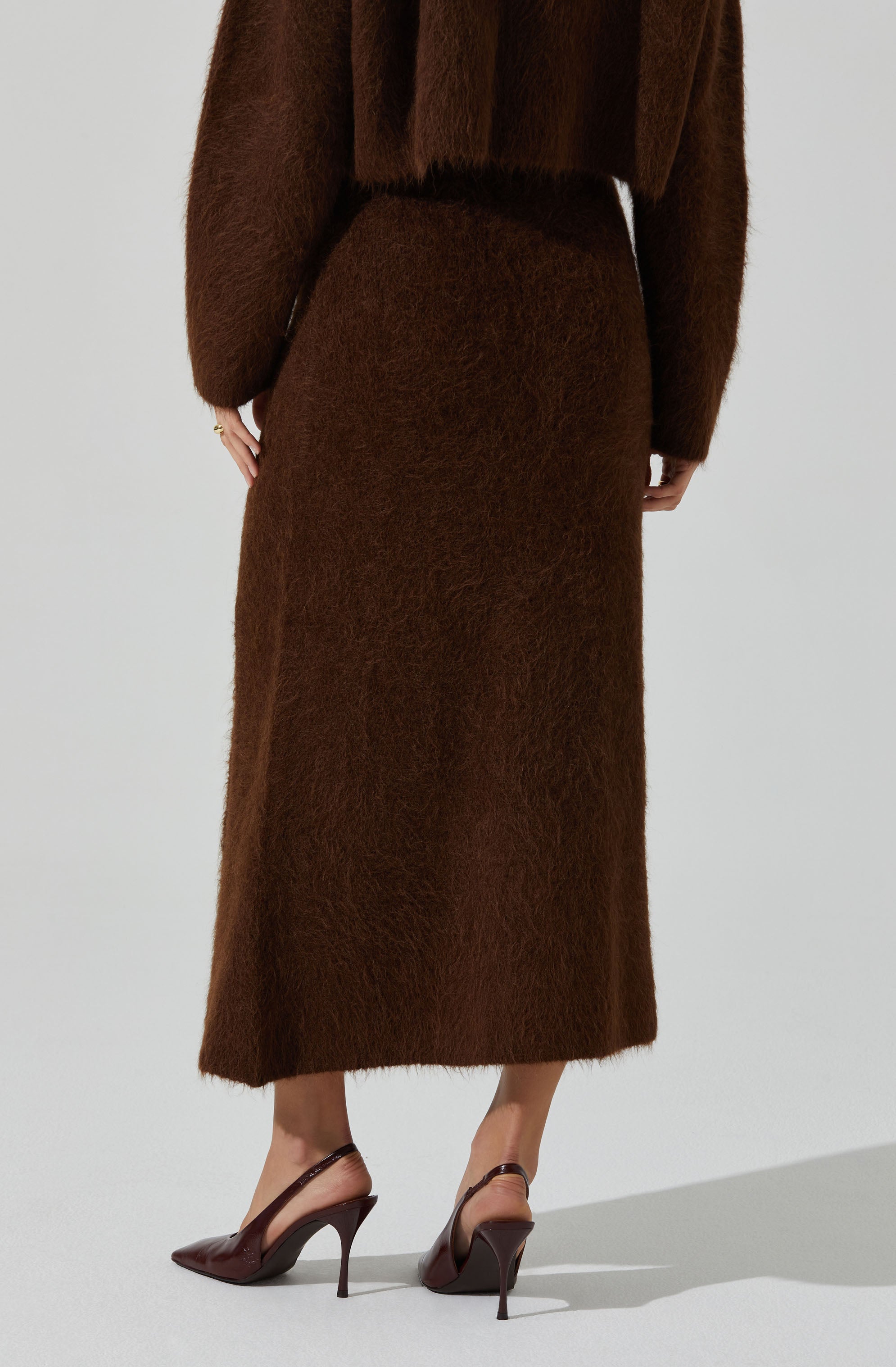 Sinisa Brushed Wool Midi Skirt