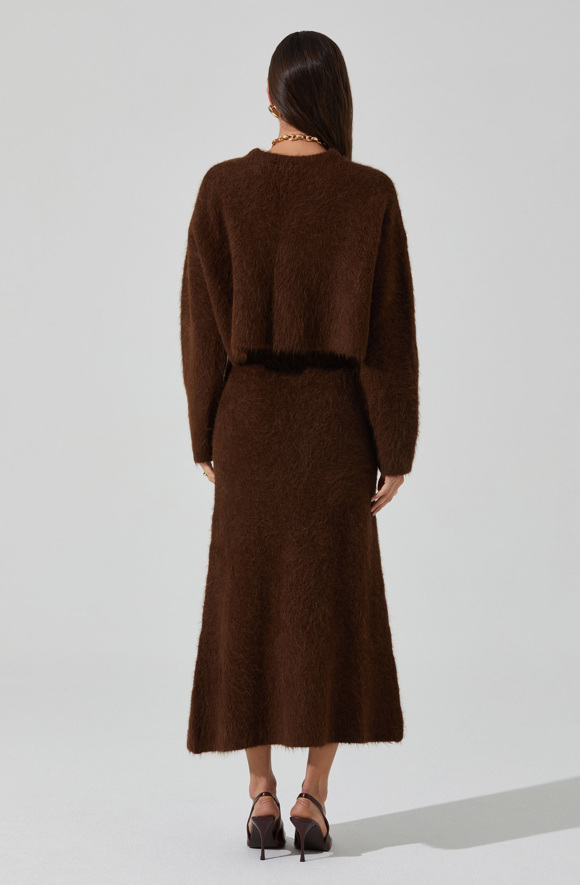 Sinisa Brushed Wool Midi Skirt