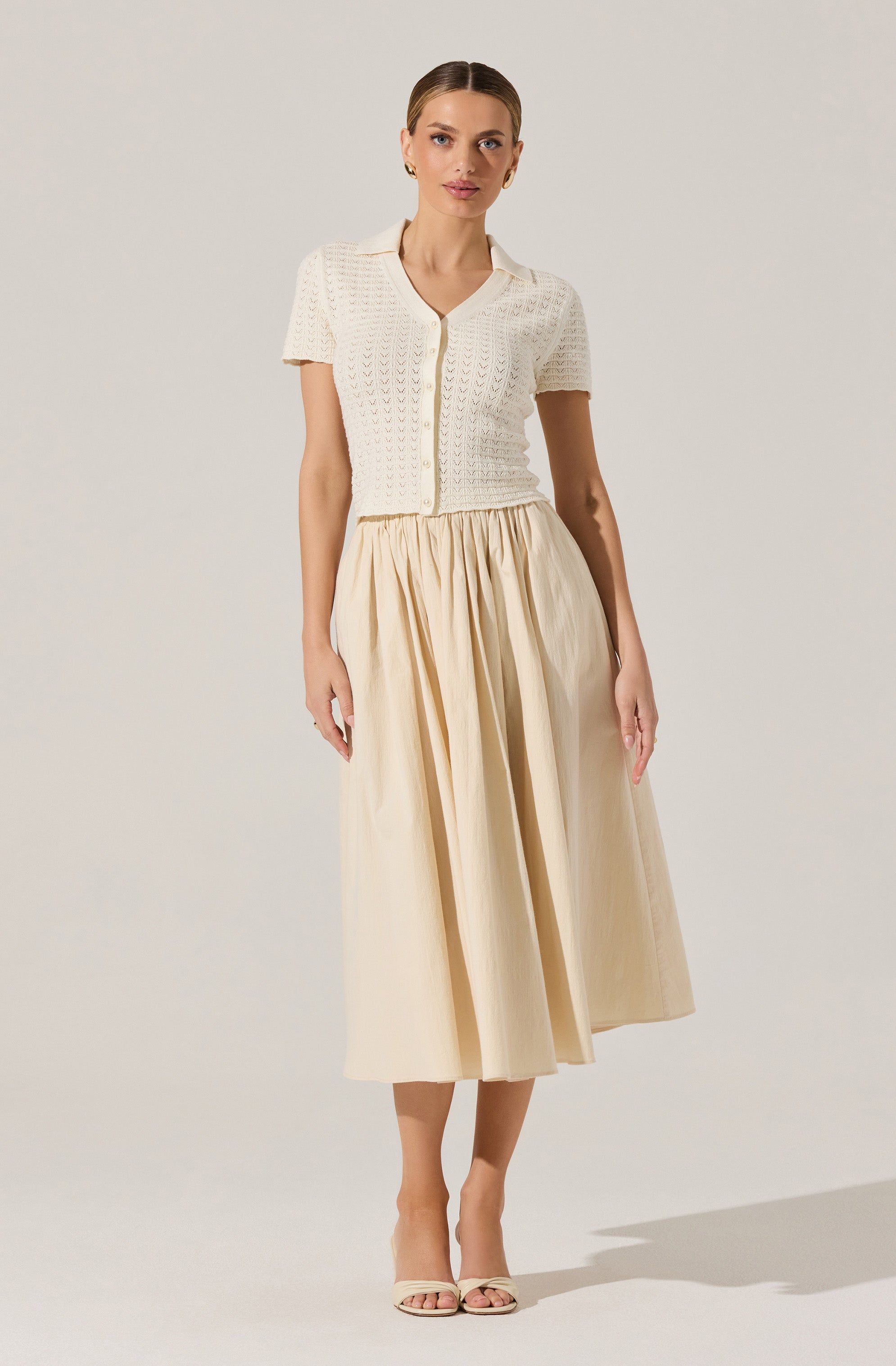 Attwell Pleated Midi Skirt