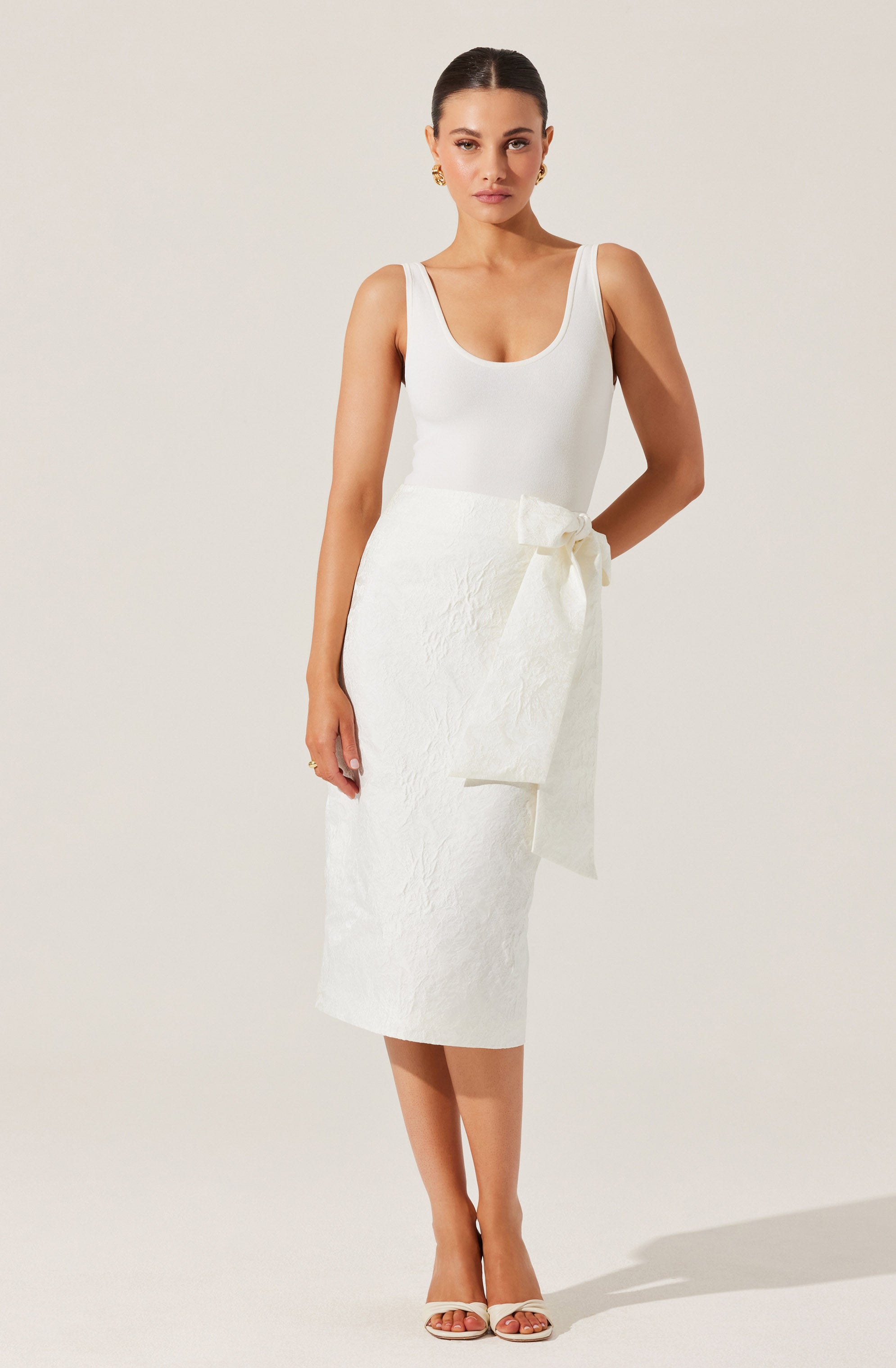 Jazmine Floral Jacquard Midi Skirt