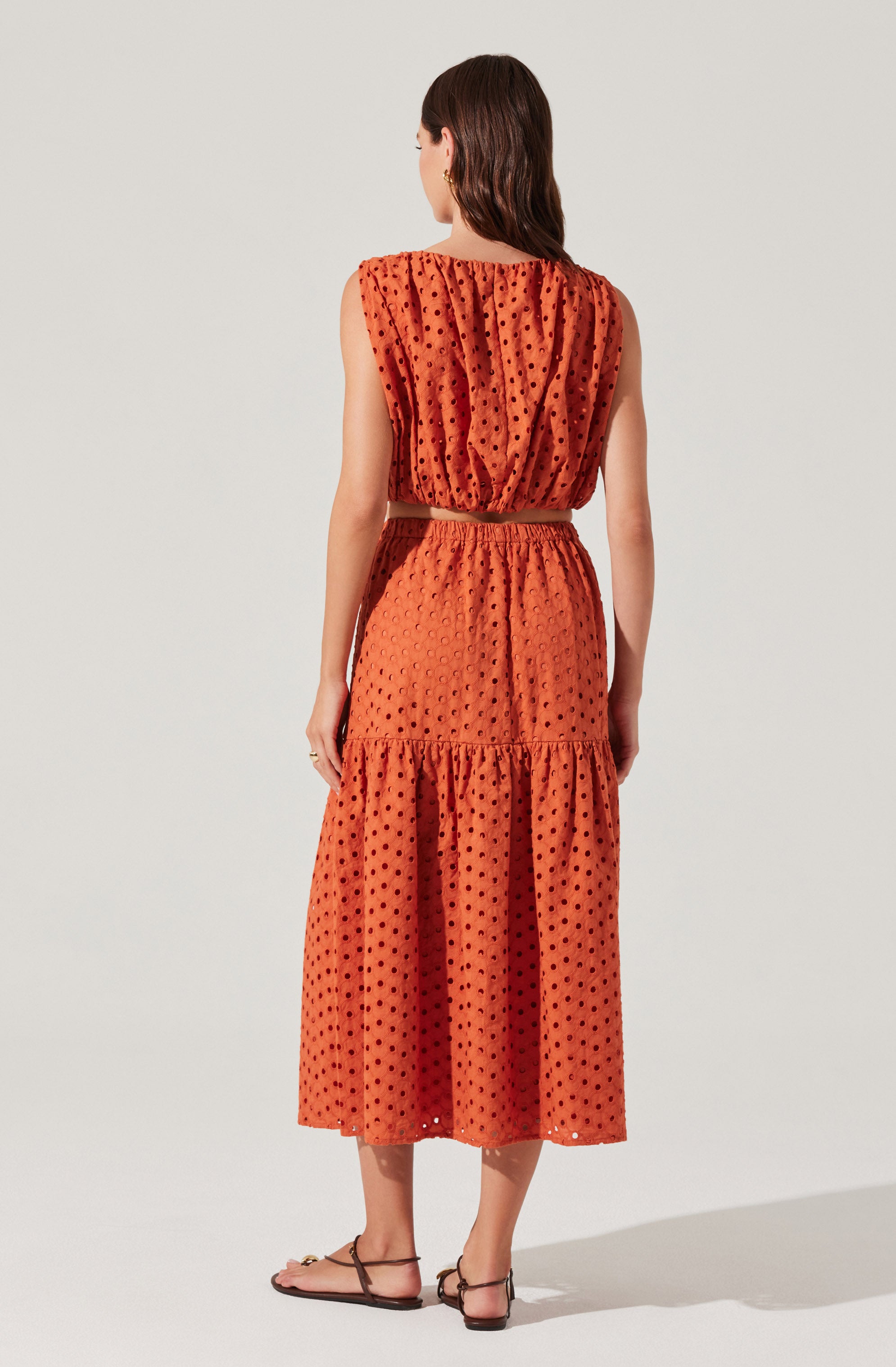 Nalley Eyelet Midi Skirt