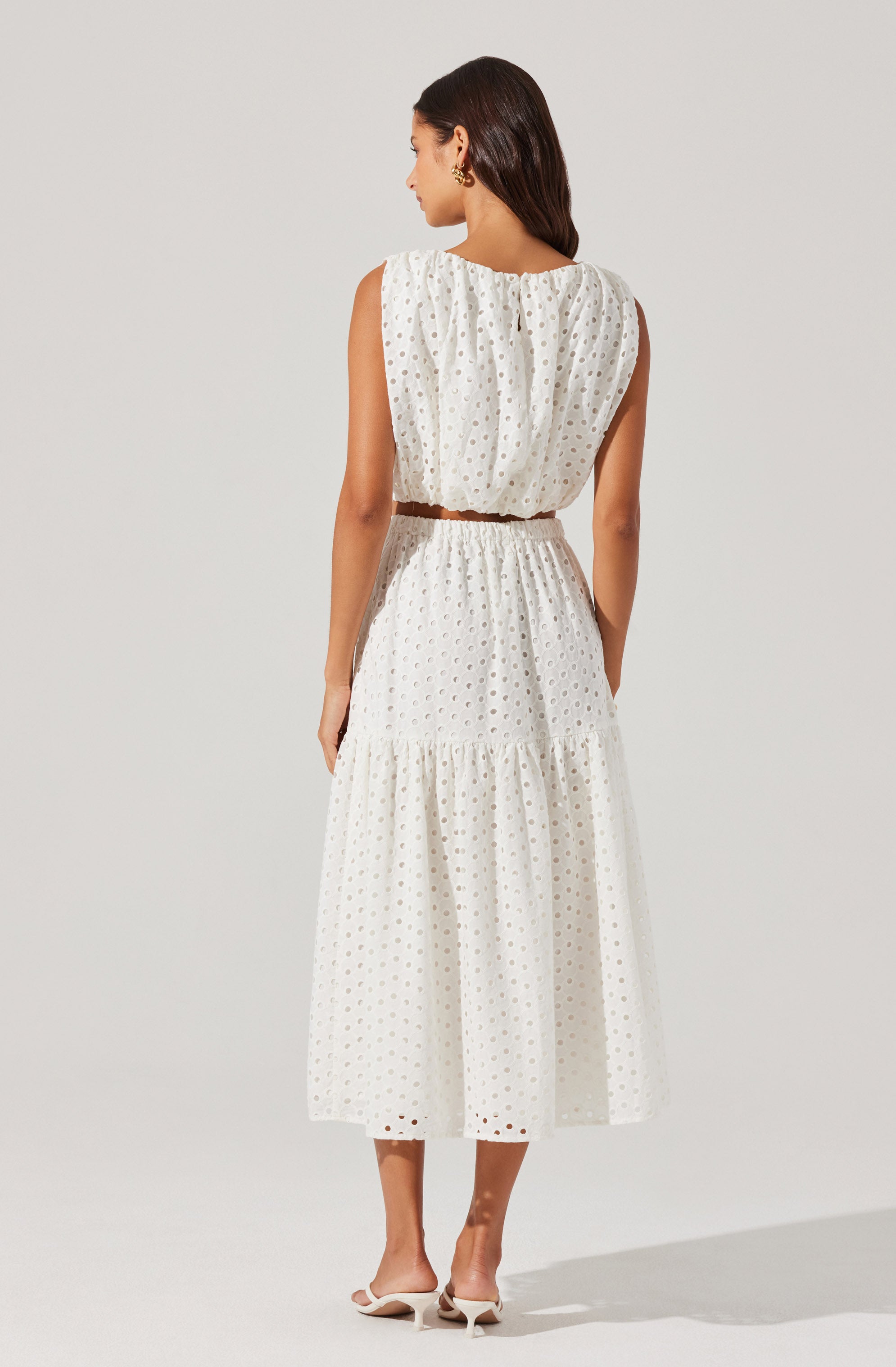 Nalley Eyelet Midi Skirt