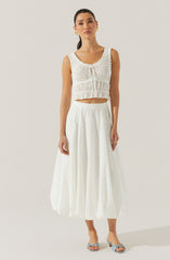 Kissel Eyelet Bubble Maxi Skirt