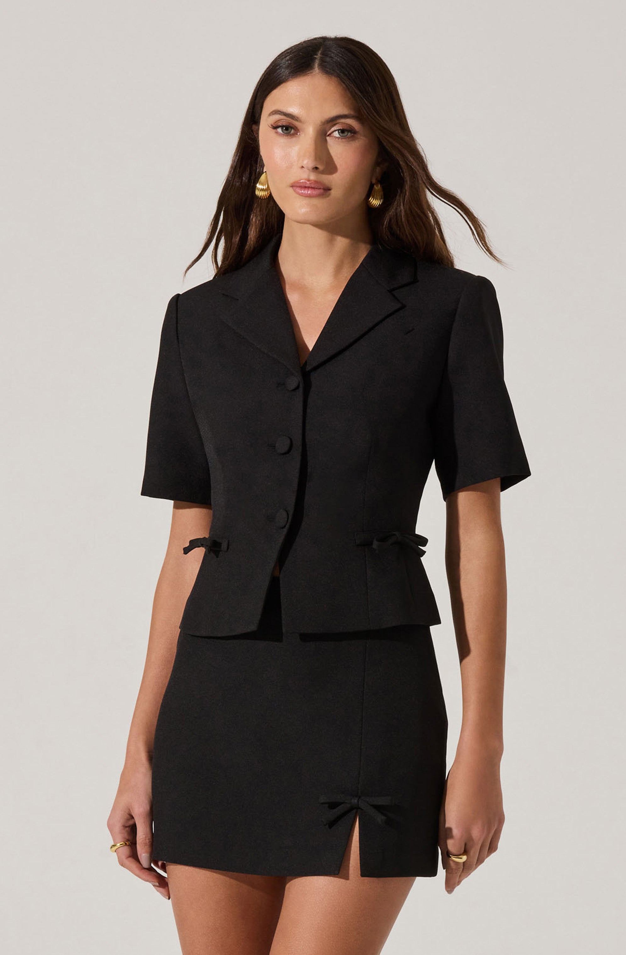 Sophie Bow Embellished Mini Skirt