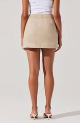 Chana Pleated Wrap Mini Skirt