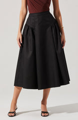 Laila Ruched Detail Midi Skirt