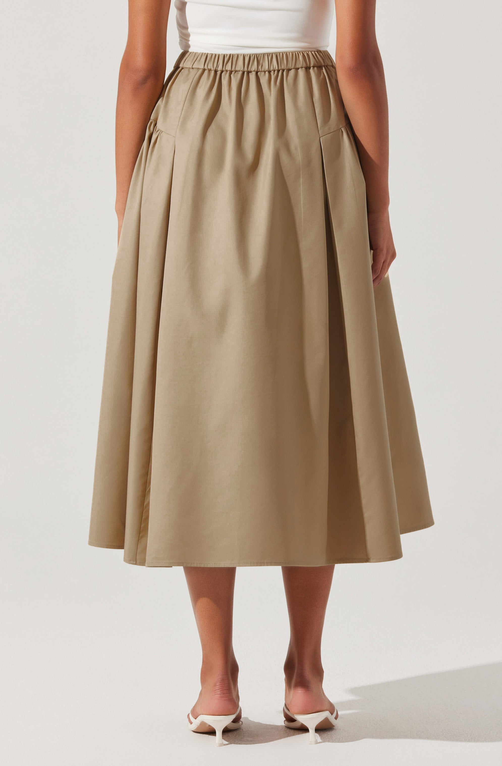 Laila Ruched Detail Midi Skirt