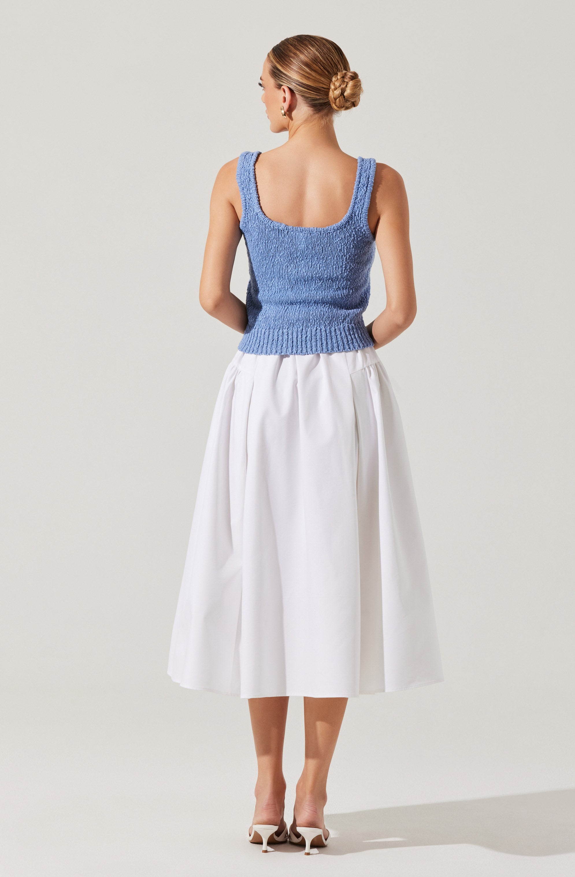 Laila Ruched Detail Midi Skirt