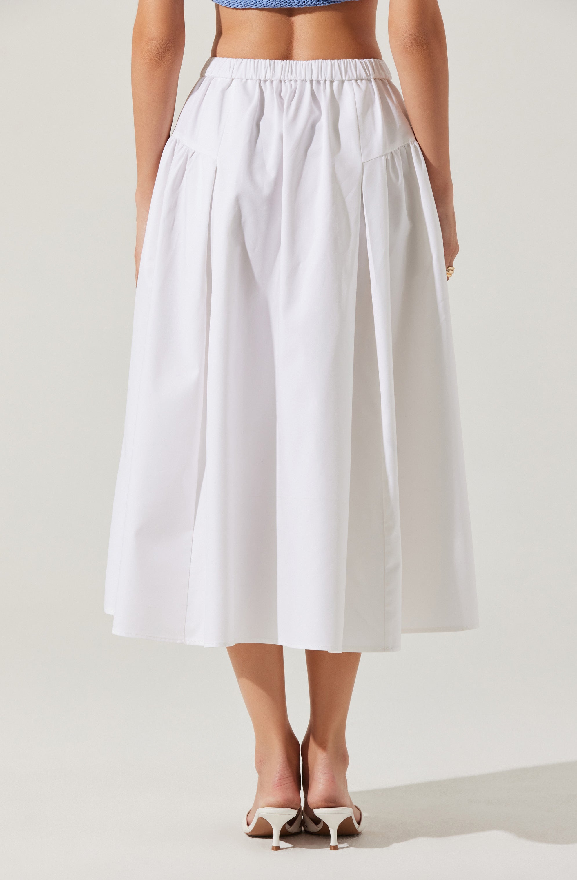 Laila Ruched Detail Midi Skirt