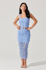 Jonae Crochet Lace Midi Skirt