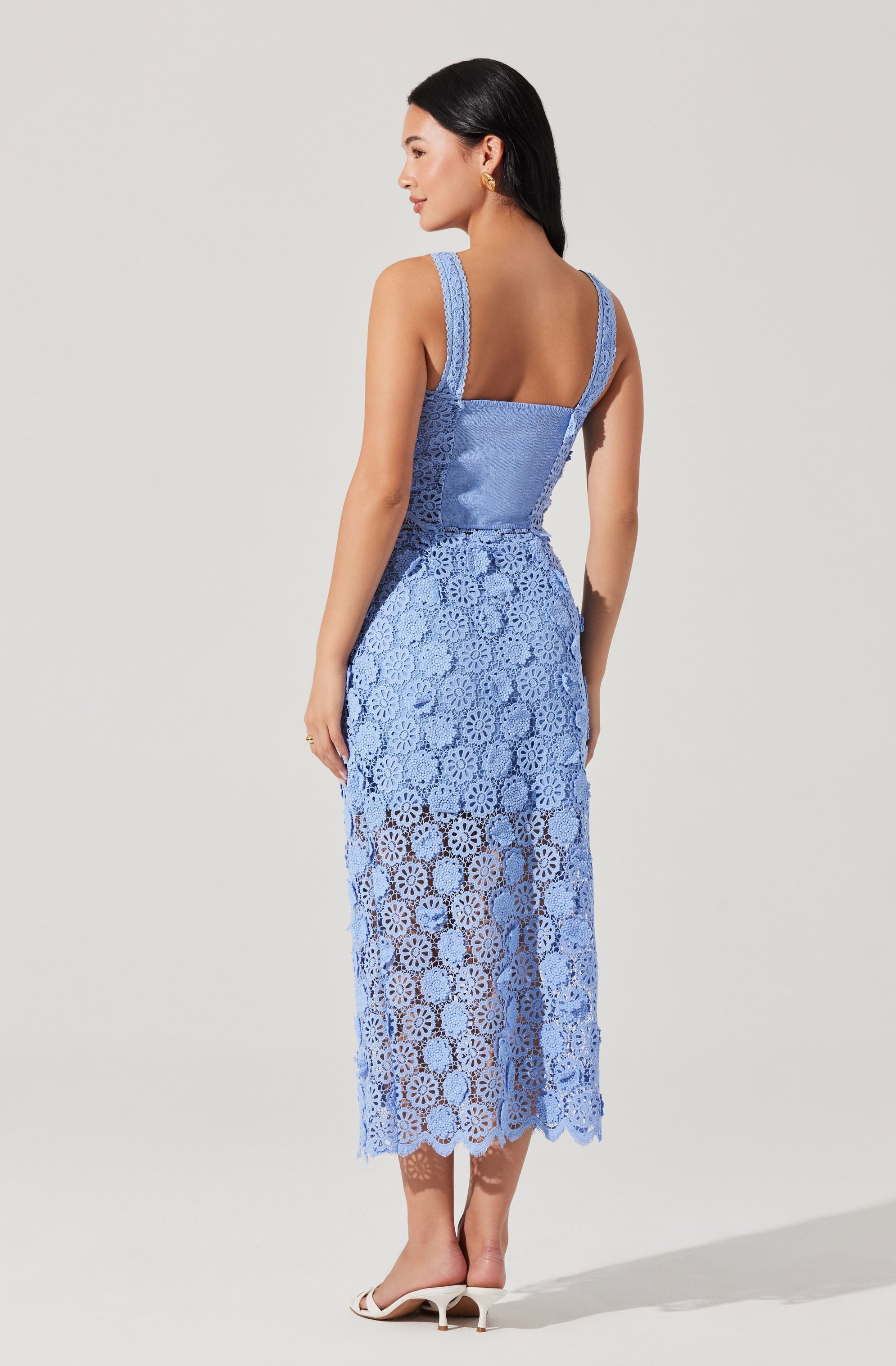 Jonae Crochet Lace Midi Skirt