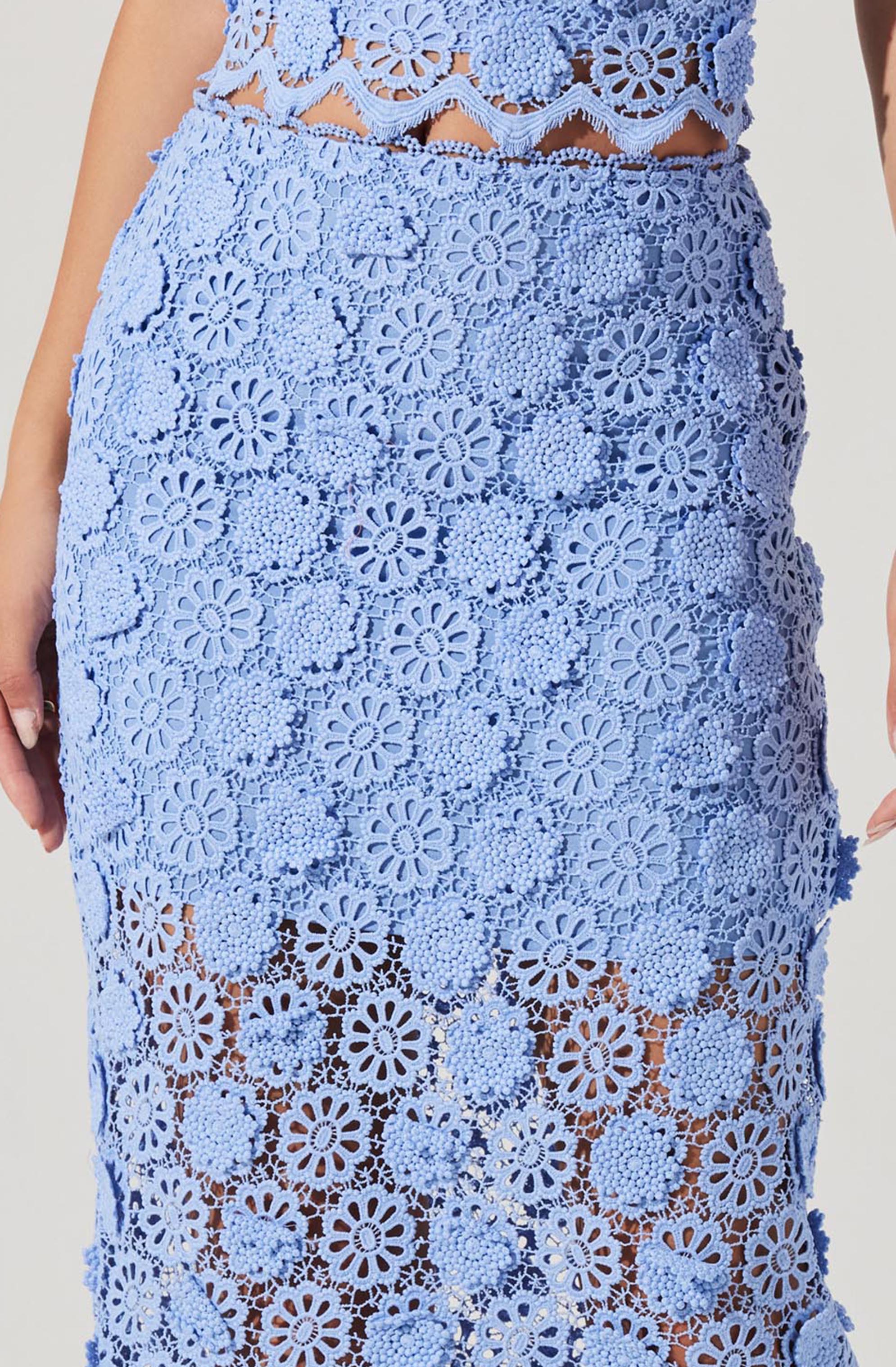Jonae Crochet Lace Midi Skirt