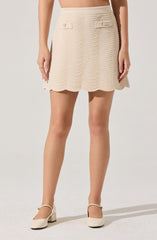 Perrine Scalloped Mini Skirt