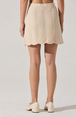 Perrine Scalloped Mini Skirt