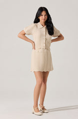 Perrine Scalloped Mini Skirt