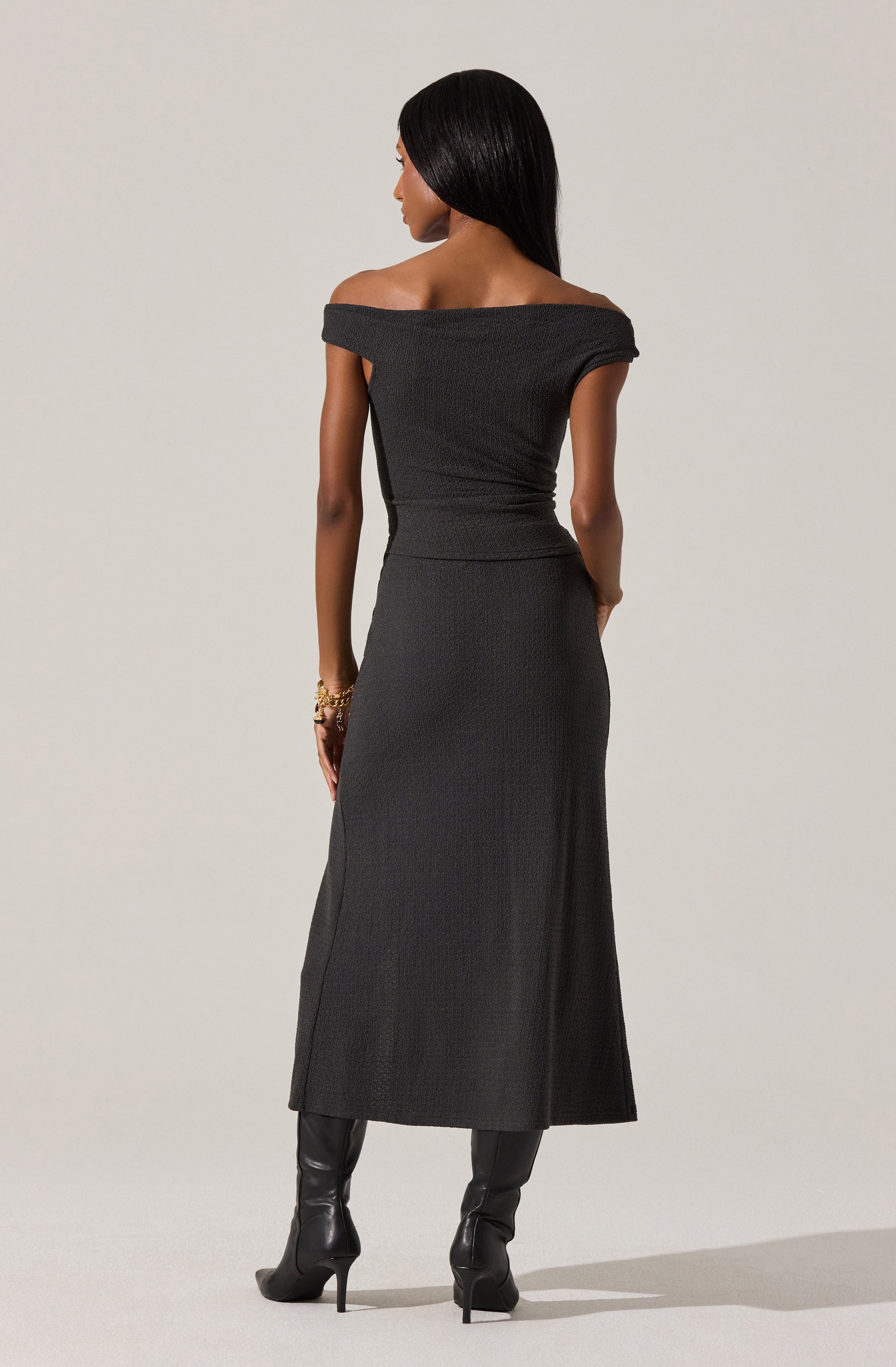 Lindy Twist Detail Midi Skirt