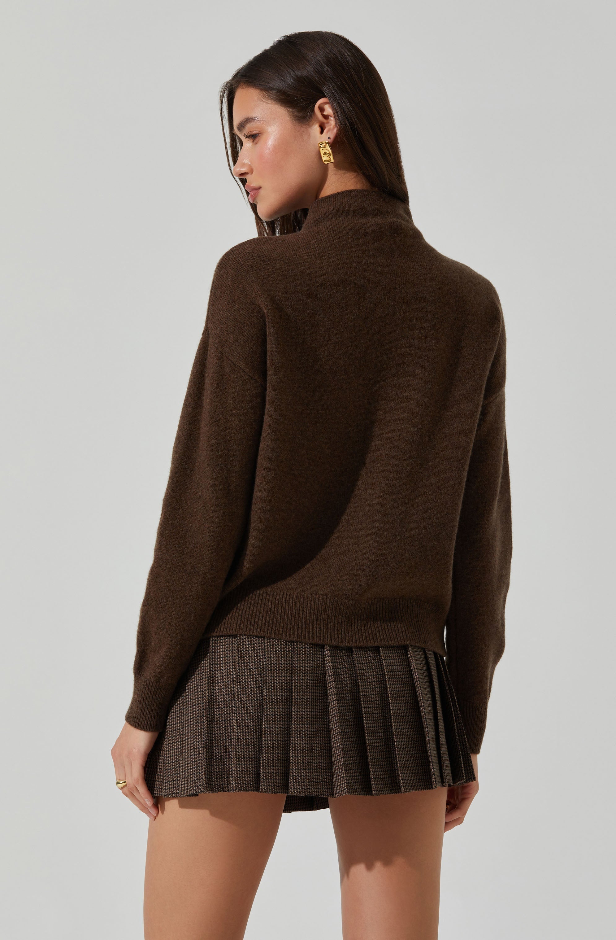 Adley Mock Neck Wool Sweater