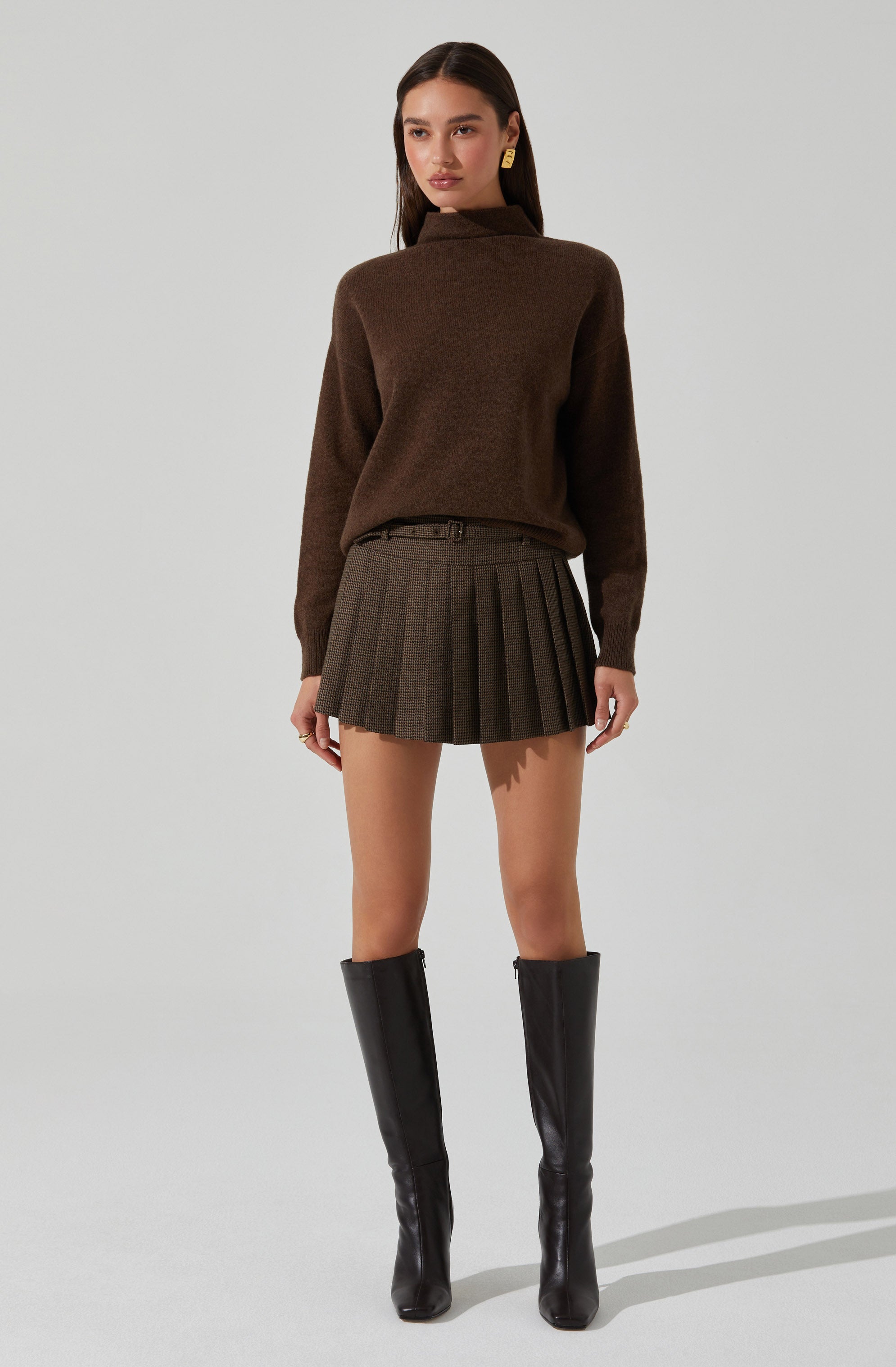 Adley Mock Neck Wool Sweater