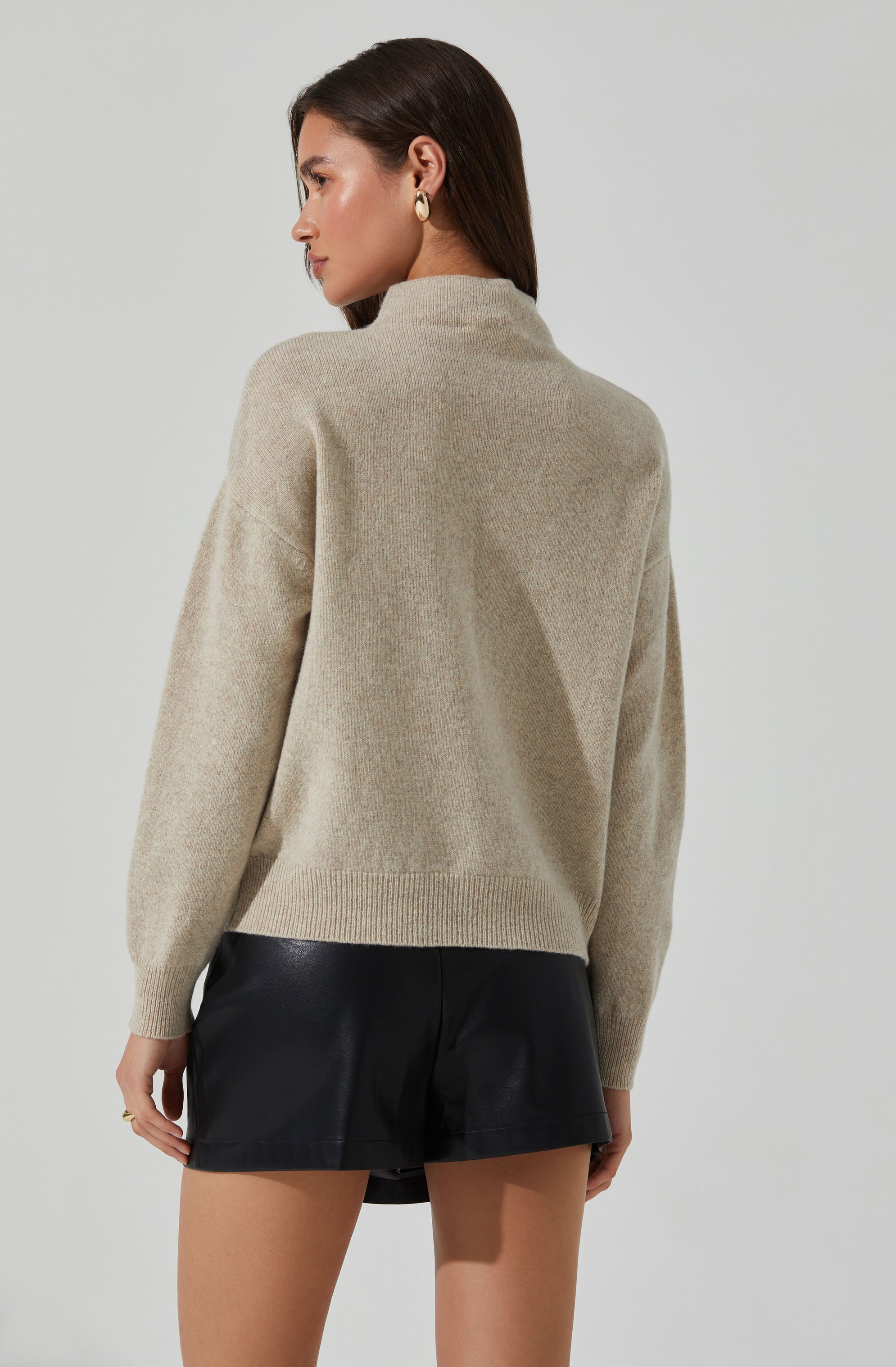 Adley Mock Neck Wool Sweater