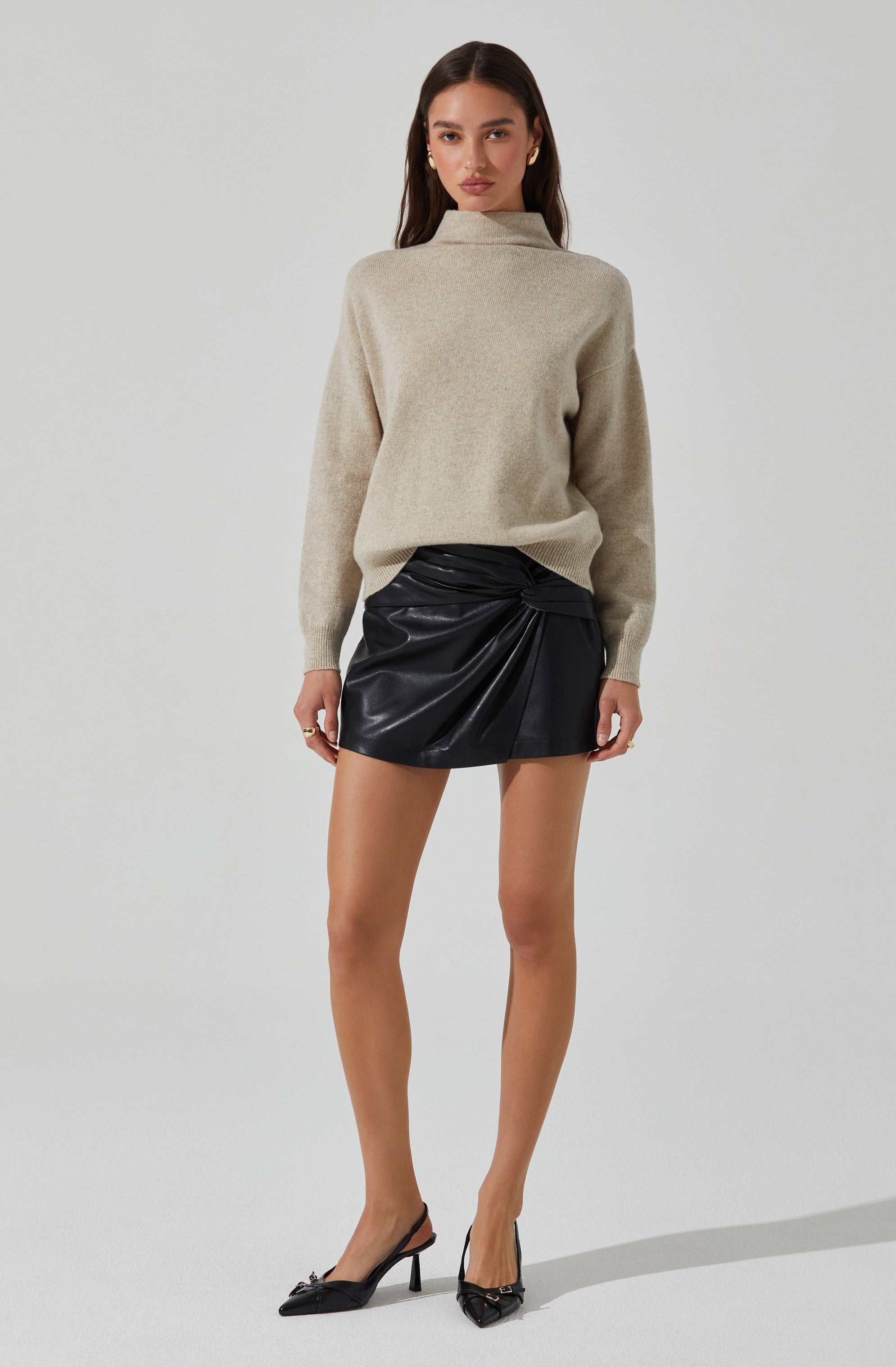 Adley Mock Neck Wool Sweater