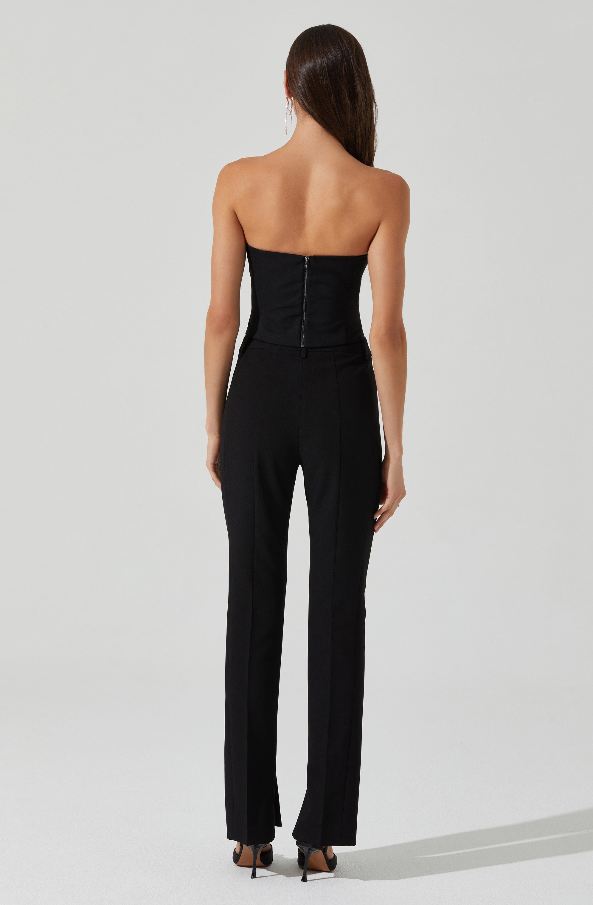 Amell Strapless Rhinestone Trim Top