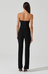 Amell Strapless Rhinestone Trim Top