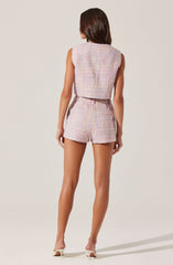 Wynn Cropped Tweed Vest