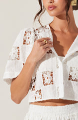 Andolina Crochet Lace Crop Top