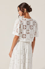 Andolina Crochet Lace Crop Top