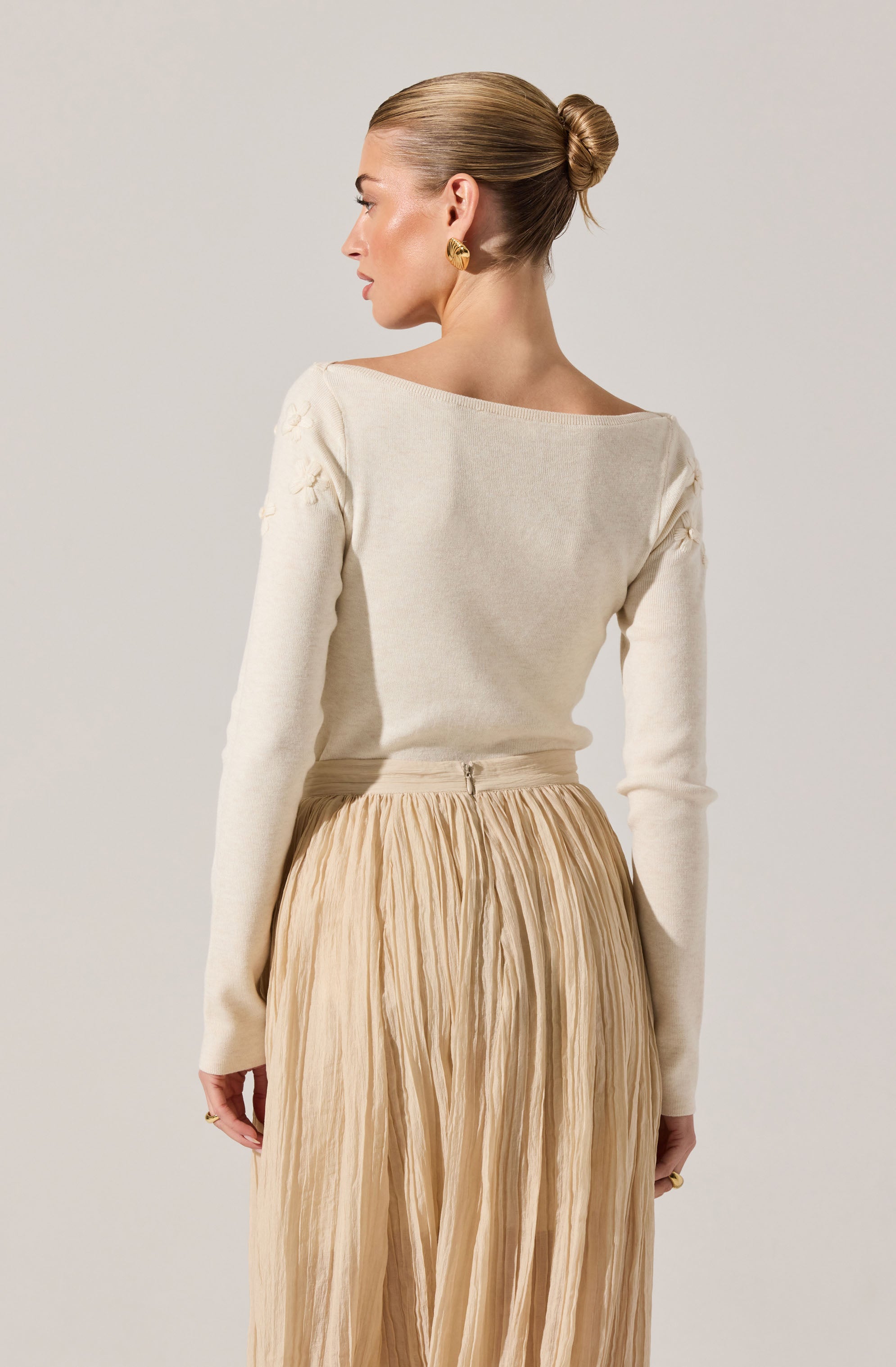 Bluma Embroidered Boatneck Sweater