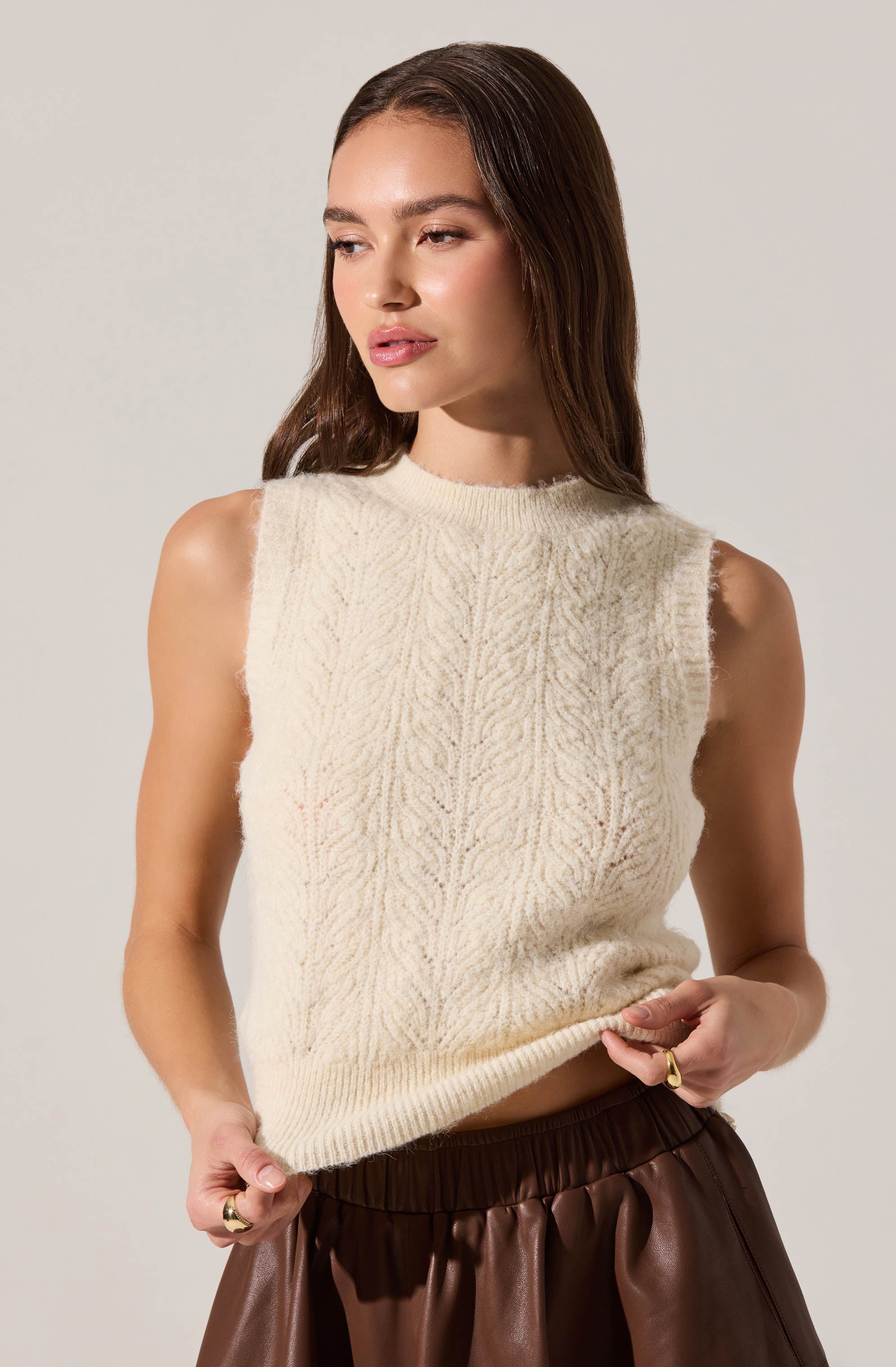Pernille Cable Knit Sweater Tank