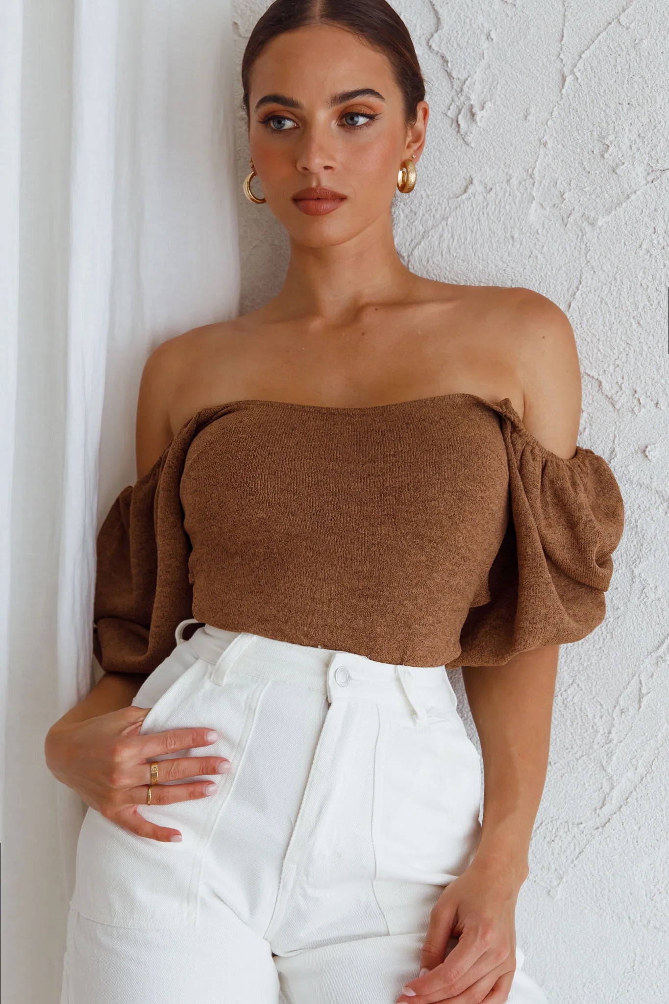 Maddi Tied Back Bodysuit Mocha